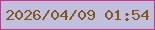 文字の大きさ：1、枠の色：ca358a、背景の色：c0bfdd、文字の色：855620 無料ブログパーツのブログ時計