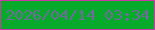 文字の大きさ：1、枠の色：ca39a6、背景の色：07aa2b、文字の色：6f6c9c 無料ブログパーツのブログ時計