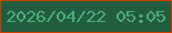 文字の大きさ：1、枠の色：ca4005、背景の色：235d41、文字の色：4aaf78 無料ブログパーツのブログ時計