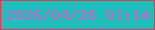 文字の大きさ：2、枠の色：ca4262、背景の色：20bebb、文字の色：ca65ce 無料ブログパーツのブログ時計