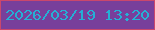 文字の大きさ：3、枠の色：ca476c、背景の色：783f9b、文字の色：25b0d5 無料ブログパーツのブログ時計