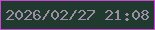 文字の大きさ：5、枠の色：ca47d5、背景の色：213a30、文字の色：9d8da5 無料ブログパーツのブログ時計