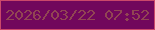 文字の大きさ：5、枠の色：ca486a、背景の色：71075c、文字の色：914553 無料ブログパーツのブログ時計