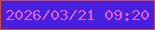 文字の大きさ：4、枠の色：ca4a3d、背景の色：4620de、文字の色：e15fde 無料ブログパーツのブログ時計