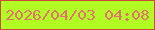 文字の大きさ：2、枠の色：ca4b39、背景の色：b1fc22、文字の色：e47070 無料ブログパーツのブログ時計