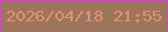 文字の大きさ：5、枠の色：ca4bbe、背景の色：9c755a、文字の色：df9278 無料ブログパーツのブログ時計