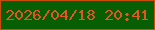 文字の大きさ：4、枠の色：ca4d07、背景の色：085f03、文字の色：e15621 無料ブログパーツのブログ時計