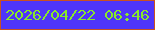 文字の大きさ：3、枠の色：ca5120、背景の色：4f35f9、文字の色：87e829 無料ブログパーツのブログ時計