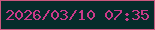 文字の大きさ：1、枠の色：ca577e、背景の色：052c2b、文字の色：ca3a89 無料ブログパーツのブログ時計