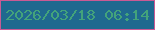 文字の大きさ：1、枠の色：ca5a94、背景の色：1f698f、文字の色：43a37b 無料ブログパーツのブログ時計