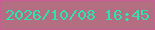 文字の大きさ：5、枠の色：ca5b96、背景の色：b36f81、文字の色：30e2b0 無料ブログパーツのブログ時計