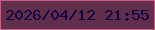 文字の大きさ：2、枠の色：ca5c83、背景の色：612f4b、文字の色：110246 無料ブログパーツのブログ時計
