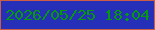 文字の大きさ：5、枠の色：ca5d43、背景の色：262fb7、文字の色：05990f 無料ブログパーツのブログ時計