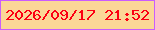 文字の大きさ：3、枠の色：ca5dfd、背景の色：fbd797、文字の色：fc0113 無料ブログパーツのブログ時計