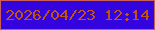 文字の大きさ：2、枠の色：ca5f55、背景の色：3404de、文字の色：c05315 無料ブログパーツのブログ時計
