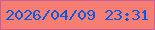 文字の大きさ：5、枠の色：ca5f97、背景の色：f57d72、文字の色：0959e7 無料ブログパーツのブログ時計