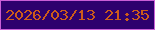 文字の大きさ：1、枠の色：ca5fd7、背景の色：2e016e、文字の色：cd5c1a 無料ブログパーツのブログ時計