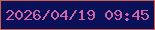 文字の大きさ：5、枠の色：ca6050、背景の色：0a1159、文字の色：d364a5 無料ブログパーツのブログ時計