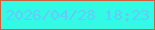 文字の大きさ：4、枠の色：ca6339、背景の色：33fae4、文字の色：66c9fb 無料ブログパーツのブログ時計