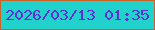 文字の大きさ：2、枠の色：ca6426、背景の色：21d1cb、文字の色：622ed4 無料ブログパーツのブログ時計
