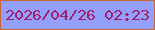 文字の大きさ：4、枠の色：ca6436、背景の色：939ff9、文字の色：9e1f6c 無料ブログパーツのブログ時計