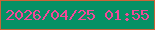 文字の大きさ：1、枠の色：ca6437、背景の色：059165、文字の色：f34899 無料ブログパーツのブログ時計
