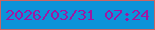 文字の大きさ：3、枠の色：ca6462、背景の色：0b93d9、文字の色：9e17a2 無料ブログパーツのブログ時計