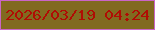文字の大きさ：2、枠の色：ca65c7、背景の色：816a20、文字の色：b00c04 無料ブログパーツのブログ時計