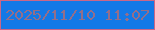 文字の大きさ：5、枠の色：ca6787、背景の色：1379e6、文字の色：936e8a 無料ブログパーツのブログ時計