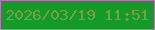 文字の大きさ：4、枠の色：ca6ac5、背景の色：129b26、文字の色：7d9c4b 無料ブログパーツのブログ時計