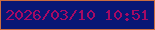 文字の大きさ：2、枠の色：ca6c40、背景の色：081675、文字の色：a50a64 無料ブログパーツのブログ時計