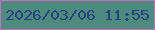 文字の大きさ：4、枠の色：ca71bc、背景の色：4d8b80、文字の色：28427d 無料ブログパーツのブログ時計