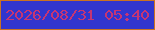 文字の大きさ：4、枠の色：ca7221、背景の色：3235ce、文字の色：c63573 無料ブログパーツのブログ時計