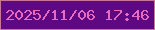 文字の大きさ：1、枠の色：ca7598、背景の色：5e0982、文字の色：e96ac1 無料ブログパーツのブログ時計