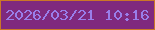 文字の大きさ：2、枠の色：ca7727、背景の色：7f297e、文字の色：997ee9 無料ブログパーツのブログ時計