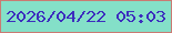 文字の大きさ：4、枠の色：ca7a73、背景の色：84e0c8、文字の色：3d2ebe 無料ブログパーツのブログ時計