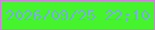 文字の大きさ：2、枠の色：ca82d7、背景の色：45f42c、文字の色：75afd5 無料ブログパーツのブログ時計
