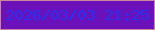 文字の大きさ：1、枠の色：ca869a、背景の色：6a11b9、文字の色：2432f6 無料ブログパーツのブログ時計