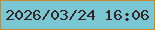 文字の大きさ：2、枠の色：ca882d、背景の色：79c7d3、文字の色：372427 無料ブログパーツのブログ時計