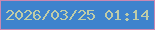 文字の大きさ：2、枠の色：ca88b2、背景の色：3e83cd、文字の色：bfcca8 無料ブログパーツのブログ時計
