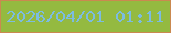 文字の大きさ：5、枠の色：ca8950、背景の色：94ba40、文字の色：7cbce0 無料ブログパーツのブログ時計