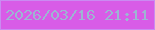 文字の大きさ：1、枠の色：ca8bf1、背景の色：d85ce7、文字の色：9db5d3 無料ブログパーツのブログ時計