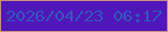 文字の大きさ：1、枠の色：ca8e7d、背景の色：5116ba、文字の色：3159bd 無料ブログパーツのブログ時計