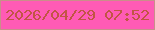 文字の大きさ：4、枠の色：ca8e8a、背景の色：ff5bb5、文字の色：c15544 無料ブログパーツのブログ時計