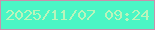 文字の大きさ：4、枠の色：ca90ac、背景の色：4bf6c5、文字の色：baf4bb 無料ブログパーツのブログ時計