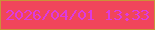 文字の大きさ：4、枠の色：ca9238、背景の色：f1455b、文字の色：dd3adf 無料ブログパーツのブログ時計