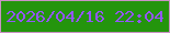 文字の大きさ：4、枠の色：ca92c5、背景の色：24950d、文字の色：9456f9 無料ブログパーツのブログ時計