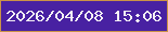 文字の大きさ：1、枠の色：ca9347、背景の色：4821a2、文字の色：f4f1f4 無料ブログパーツのブログ時計