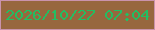 文字の大きさ：1、枠の色：ca93ac、背景の色：97673e、文字の色：23be62 無料ブログパーツのブログ時計