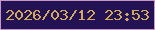 文字の大きさ：3、枠の色：ca96c6、背景の色：241354、文字の色：d5a95b 無料ブログパーツのブログ時計